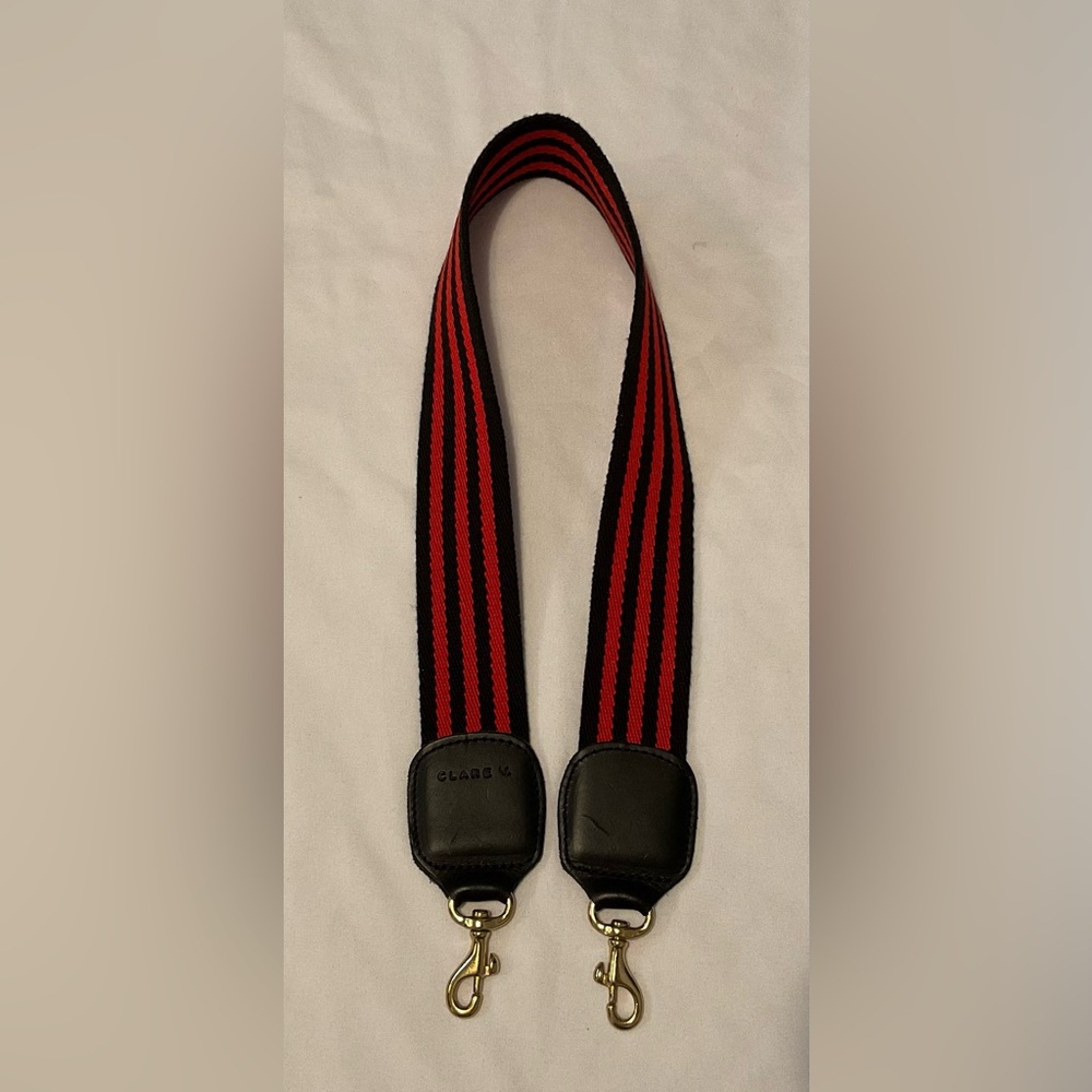 Clare V. Black and Red Shoulder Bag Strap